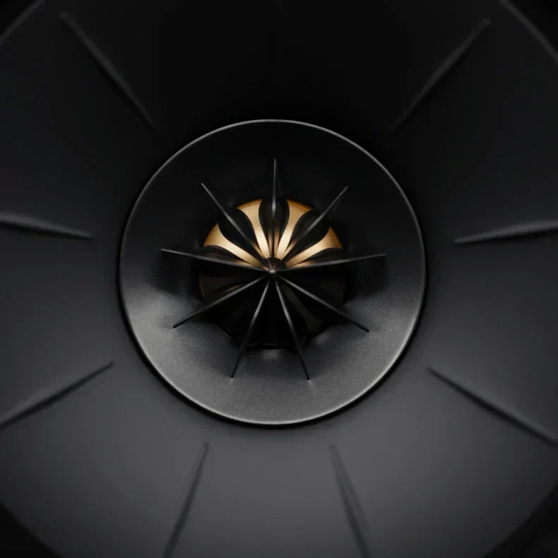 Close up of an upcoming KEF speaker.